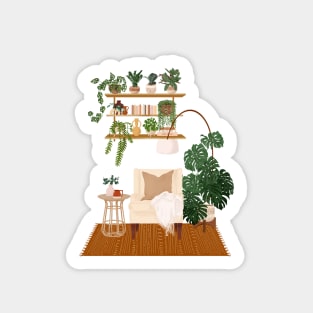 Bohemian Interior With Plants 3 Sticker